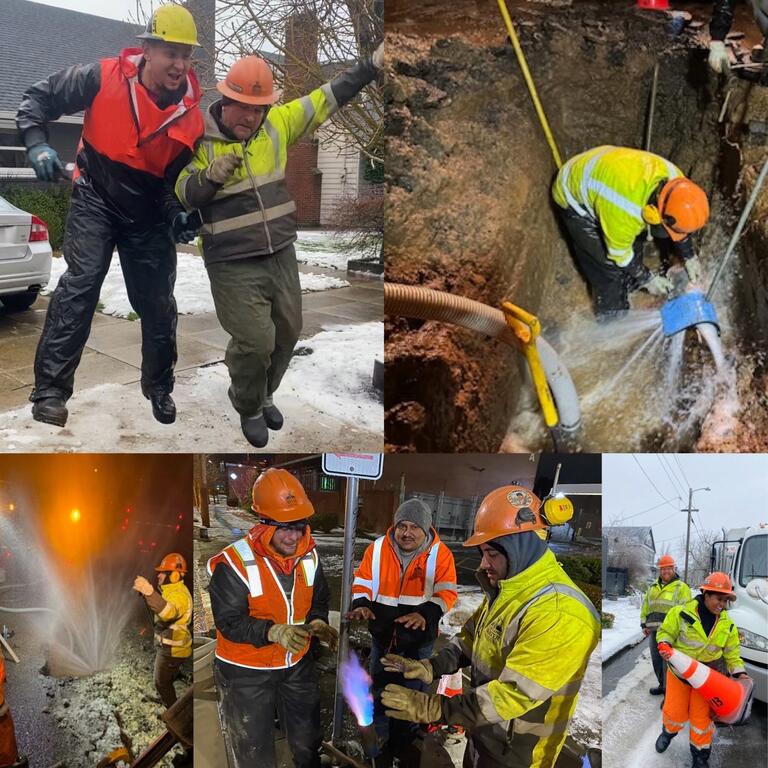 Portland General Electric (PGE) disaster response utility crew members 