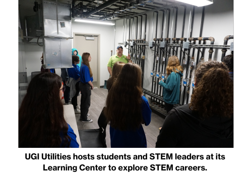 UGI Utilities hosts students and STEM leaders at its Learning Center to explore STEM careers. 